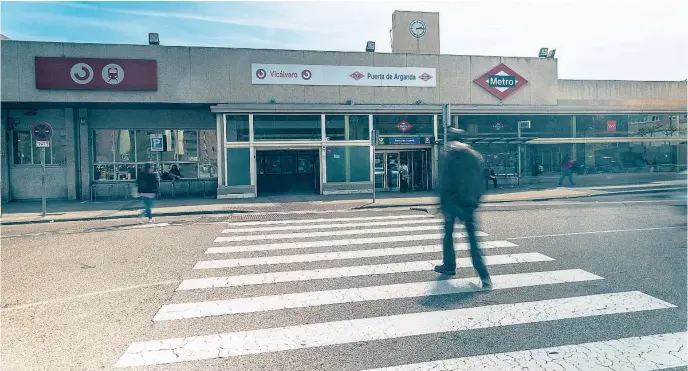  ?? GONZALO PÉREZ ?? Parada del Metro de Madrid de Puerta de Arganda