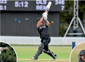  ?? ?? Sophie Devine, above, hits out during her mammoth 161 not out against Australia. She had good support from Melie Kerr, left, and Suzie Bates, right.