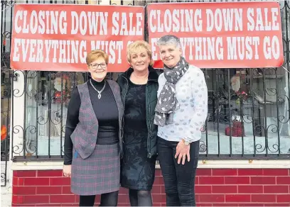  ??  ?? Owner Pam Perrins in the centre, with Sue Maybury on the left, and Kim Hill on the right