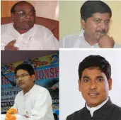  ??  ?? Dropped ministers ( from top left) Dr Damodar Rout, Atanu Sabyasachi Nayak, Puspendra Singhdeo and Arun Sahoo