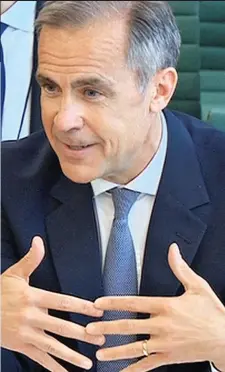  ??  ?? Prediction: Mark Carney addresses MPs yesterday