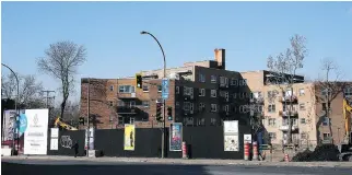  ?? JOEL CEAUSU, SPECIAL TO THE MONTREAL GAZETTE ?? Once home to a car wash, gym, taxi stand and restaurant, this strip in N.D.G will become home to an upscale condo developmen­t and new grocery store.