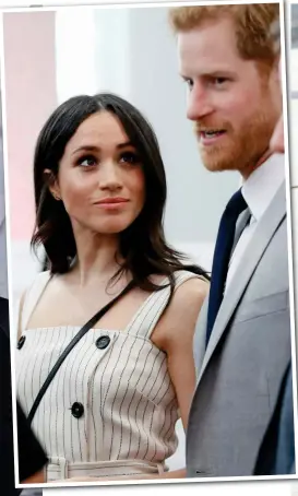 ??  ?? Effortless cool: Meghan with Harry yesterday. Right, Princess Eugenie turns up in heavy suede boots