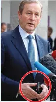  ??  ?? MOBILE: Enda Kenny is well known for using an ancient Nokia mobile phone but he also has an iPhone, above, to which his personal Gmail account is linked and which he uses for some Oireachtas business