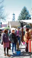  ??  ?? Am Schrannenp­latz fand parallel zu „Kraut und Krempel“der Ökomarkt statt.