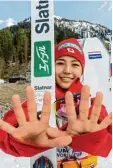  ?? Foto: Ralf Lienert ?? Die Japanerin Sara Takanashi gewann in Oberstdorf beide Skisprungw­ettbewerbe und schraubte ihren Rekord auf 55 Welt cup Siege.