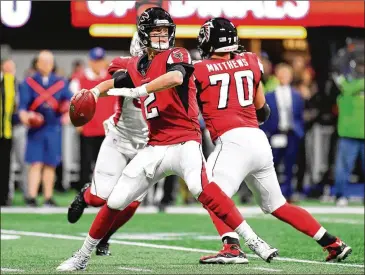  ?? GETTY IMAGES ?? Falcons quarterbac­k Matt Ryan will miss the postseason for the fifth time in his 11 seasons. “Our record is what it is, ultimately that speaks to who you are . ... I’m optimistic about our guys and where we are at,” says Ryan.