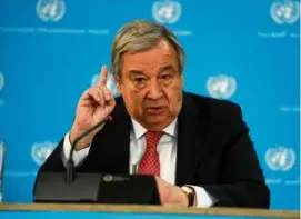  ?? KHALIL SENOSI/ASSOCIATED PRESS ?? Antonio Guterres, the secretary-general of the United Nations, said the IMF and World Bank need overhaulin­g.
