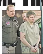  ??  ?? Above: Brendan Dassey being escorted out of the Manitowoc County Courthouse in 2006. Below: murder victim Teresa Halbach in an undated photo.