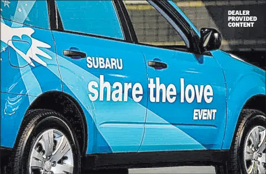  ?? Centennial Subaru ?? Centennial Subaru, in the northwest valley, was honored with Subaru’s Love Promise 2023 Community Commitment Award.