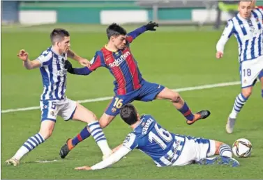  ??  ?? Pedri, en el partido de la Supercopa ante la Real Sociedad.