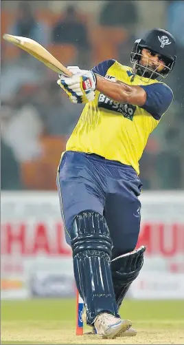 ?? AFP ?? A blitz by Sri Lanka’s World XI batsman Thisara Perera helped the visitors level the series 11 at the Gaddafi Stadium in Lahore on Wednesday. The final T20I of the Independen­ce Cup is on Friday.