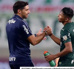  ??  ?? SUCESSO. Abel Ferreira assumiu o Palmeiras em outubro