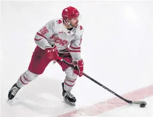  ?? SANMAAN BODAKE - YORK LIONS ?? Dartmouth native Jordan McKenna, a former Yarmouth Mariner and Halifax Moosehead, is a freshman forward with the York University hockey team. He’s also a member of the Toronto Rock of the National Lacrosse League.