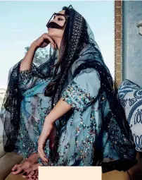  ?? ?? Top, pictured from right, Reem El Mutwalli, her mother and daughter Right, El Mutwalli founded The Zay Initiative to preserve traditiona­l Arab dress, above