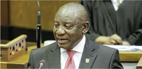  ?? ?? With the assistance of the JSC, President Cyril Ramaphosa will have to choose the SA’s new chief of justice.