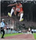  ?? PICTURE: LUIGI BENNET / SASPA ?? COMEBACK: UJ’s Zarck Visser during the Varsity Athletics in 2014. The long jumper is recovering from a tibia stress fracture and will be making his comeback in Europe.