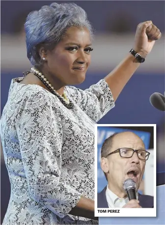  ?? AP FILE PHOTOS ?? TOM PEREZ ‘HURTS A LOT OF PEOPLE’: New Democratic National Committee Chairman Tom Perez reportedly is demanding the resignatio­n of DNC members in a major shakeup of the embattled committee after email scandals rocked the party and former Chairwoman...