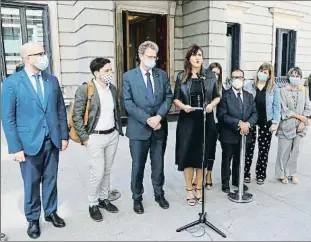  ?? POOL / EP ?? Borràs, ayer en el Congreso después del debate sobre su inmunidad parlamenta­ria