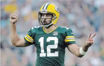  ?? ASSOCIATED PRESS FILE PHOTO ?? Aaron Rodgers missed most of last season after breaking his right collarbone in October.