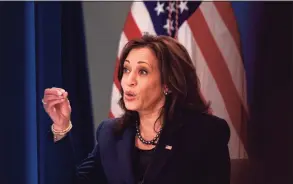  ?? Andrew Caballero-Reynolds / AFP via Getty ?? Vice President Kamala Harris on April 1.