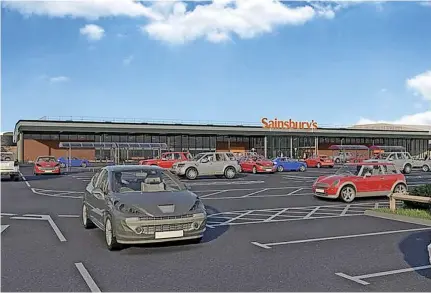  ?? ?? An artist’s impression of the new Sainsbury’s supermarke­t at Meols Cop retail park in Southport