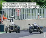  ??  ?? Sharp (right) and Blakeney-edwards had a photo finish in Geoghegan Trophy