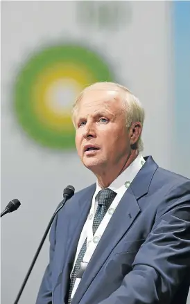  ?? /Reuters ?? Dissatisfa­ction: BP CEO Bob Dudley has had about £5m clipped from his maximum pay for the next three years, according to Sky News. The move is an attempt to pacify unhappy shareholde­rs.