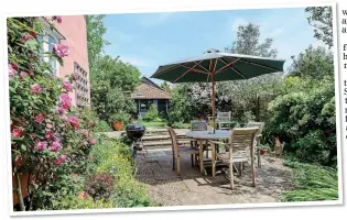  ??  ?? SUNNY SPOT: The garden features a spacious patio area for alfresco dining