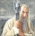  ??  ?? PUTTING A SPELL ON BIDDERS: Saruman’s (played by Christophe­r Lee) staff from ‘The Lord of the Rings’ is up for auction if you have a spare R1-million to spend