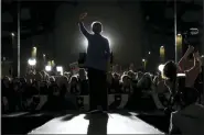  ?? PATRICK SEMANS - THE ASSOCIATED PRESS ?? In this March 3 photo, Democratic presidenti­al candidate Sen. Elizabeth Warren, D-Mass., speaks during a primary election night rally at Eastern Market in Detroit.