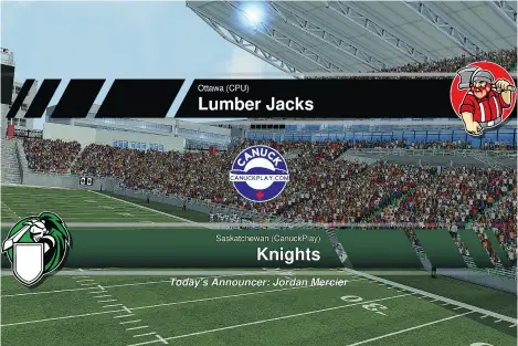  ??  ?? A new video game lets fans play Canadian football — just without any CFL teams or players.