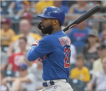  ?? GETTY IMAGES ?? Jason Heyward is batting .325 with a .570 slugging percentage and a .954 OPS in the last five weeks.