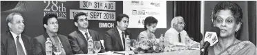  ??  ?? From left: FACETS Sri Lanka Local Promotions Committee Chairman Rizannazee­r, National Gem and Jewellery Authority Chairman Peshalajay­aratne, Sri Lanka Gem and Jewellery Associatio­n Chairman A.H.M. Imtizam, FACETS Sri Lanka 2018 Chairman Mushtaq Jabir,...