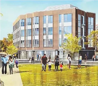  ?? COURTESY PHOTO BY DREAM COLLABORAT­IVE, LLC ?? SQUARE DEAL: Roxbury-based Madison Park Developmen­t Corp. wants to build a 16unit condominiu­m complex at 2451 Washington St.