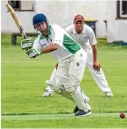  ??  ?? Liam Beck on his way to making 61 against North Otago on Saturday.