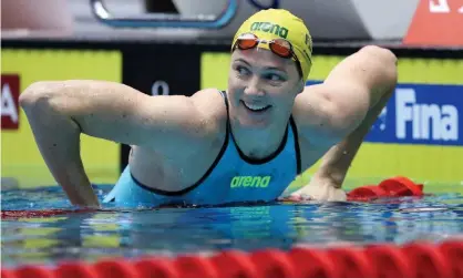  ?? Photograph: Ronny Hartmann/Getty Images ?? Campbell claimed the 100m freestyle final in Doha, finishing ahead of her younger sister Bronte and Sweden’s Michelle Coleman.