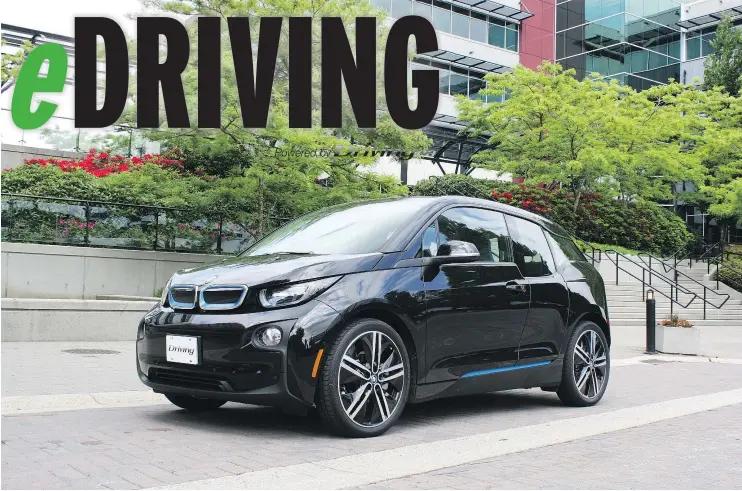  ?? PHOTOS: ANDREW MCCREDIE ?? The 2017 BMW i3 features an upgraded battery pack with 50-per-cent increased capacity that pushes its range to near the 200-kilometre mark.