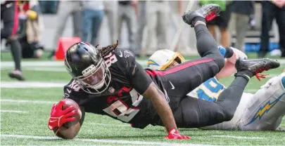  ?? DANNY KARNIK/AP ?? Falcons running back Cordarrell­e Patterson is a threat for a breakout game Sunday against the Bears.