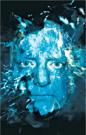  ??  ?? Simon Russell Beale in an image that illustrate­s how the RSC will use latest technology to make the character Ariel appear as a live 3D hologram onstage for The Tempest