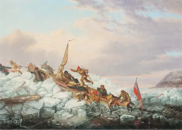  ??  ?? The Royal Mail Crossing the St. Lawrence by Cornelius Krieghoff is one of 150 paintings in Embracing Canada at the Vancouver Art Gallery, which continues until Jan. 24.