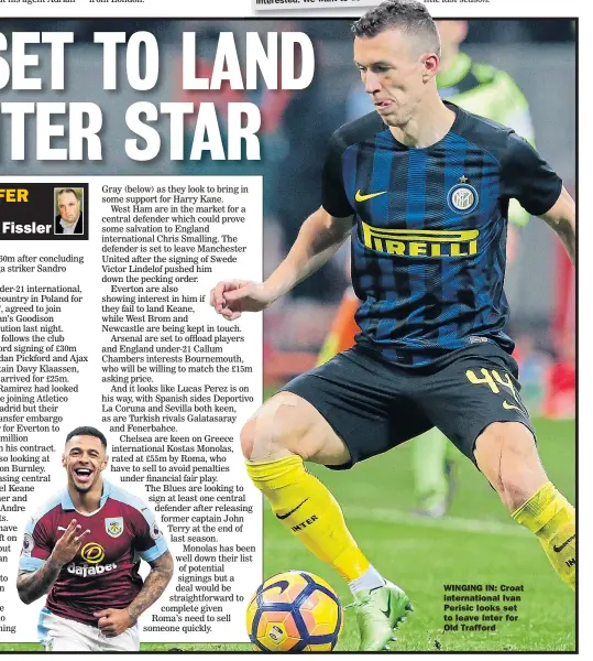  ??  ?? WINGING IN: Croat internatio­nal Ivan Perisic looks set to leave Inter for Old Trafford