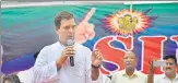  ?? ANUSHREE FADNAVIS/HT ?? ▪ Congress president Rahul Gandhi at a protest rally of the Dalit community in New Delhi on Thursday.