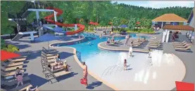  ?? Forrest Street Partners ?? Water will be a big focus of the planned luxury RV park in Emerson, with river activities but also a pool, lazy river, slides and room for games. The overall price tag: $16 million.