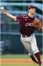  ?? Jon Shapley / For the Chronicle ?? Clear Creek third baseman Landon Etzel and the Cougars start the playoffs next week.