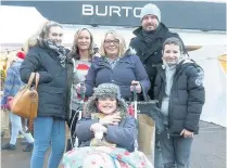  ??  ?? Pictured with Nathan Cartlidge, 7 (front), from left to right are: Keeley Tyers, 20, Sally Cartlidge, 40, Denise Stewart, 56, Dean Cartlidge, 35, and Caelum Cartlidge, 10.