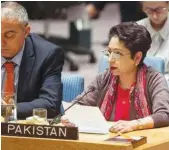  ??  ?? Pakistan’s Ambassador to the United Nations (UN) Maleeha Lodhi condemned the United States (US) administra­tion’s aggressive remarks against Pakistan and said that Islamabad could “review its cooperatio­n if it is not appreciate­d”.