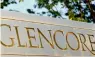  ?? — Reuters ?? The shares plunge wiped up to £6.7 billion off Glencore’s market value before paring some of the losses.