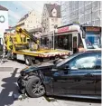  ?? Foto: wys ?? Ein Unfall sorgte für Verzögerun­gen bei den Tramlinien 1 und 2.