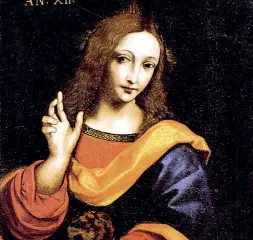  ??  ?? L’opera L’immagine di Cristo dodicenne, tela del 1505 attribuita al «Salaì»